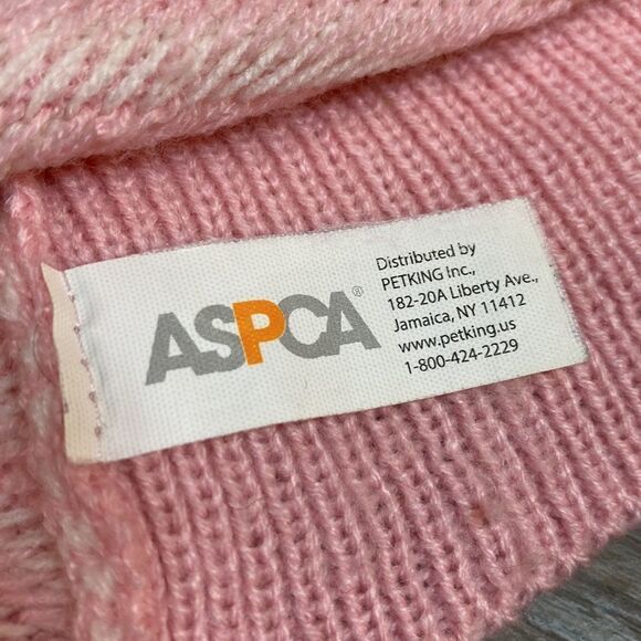 Soft Knit Pink & White Striped Dog Sweater - Picture 9 of 9